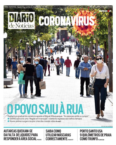 Edição do dia 4 Maio 2020 da pubicação DIÁRIO do Coronavírus