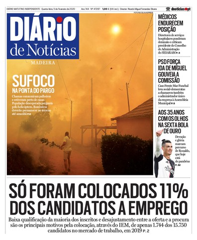 Edição do dia 5 Fevereiro 2020 da pubicação Diário de Notícias