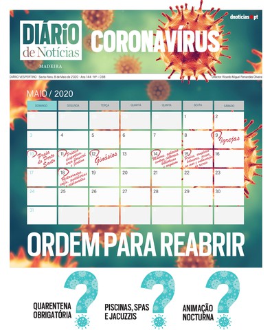 Edição do dia 8 Maio 2020 da pubicação DIÁRIO do Coronavírus