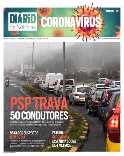 Edição do dia 9 Abril 2020 da pubicação DIÁRIO do Coronavírus