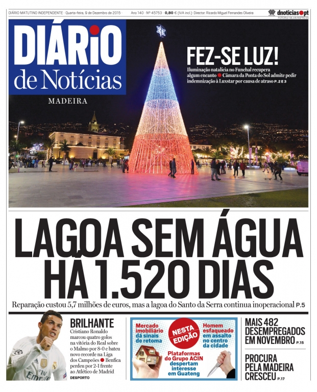 Edição do dia 9 Dezembro 2015 da pubicação Diário de Notícias