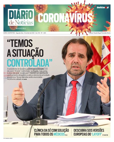 Edição do dia 13 Abril 2020 da pubicação DIÁRIO do Coronavírus