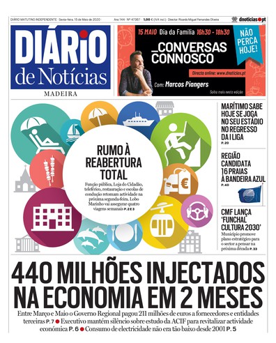 Edição do dia 15 Maio 2020 da pubicação Diário de Notícias