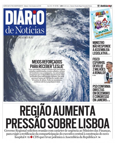 Edição do dia 13 Outubro 2018 da pubicação Diário de Notícias