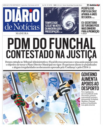 Edição do dia 10 Outubro 2018 da pubicação Diário de Notícias