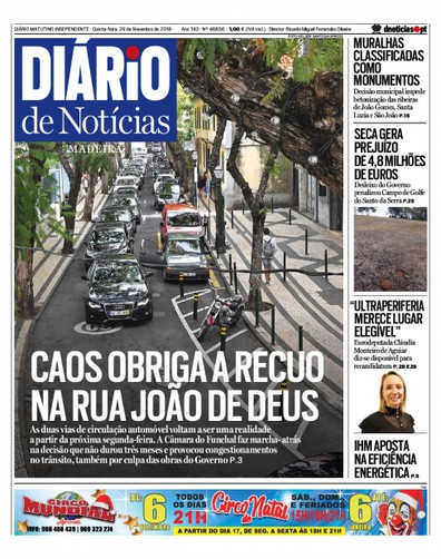 Edição do dia 29 Novembro 2018 da pubicação Diário de Notícias