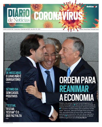 Edição do dia 16 Abril 2020 da pubicação DIÁRIO do Coronavírus
