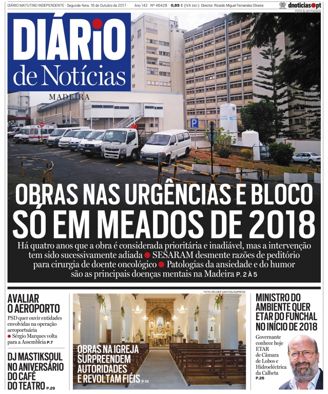 Edição do dia 16 Outubro 2017 da pubicação Diário de Notícias