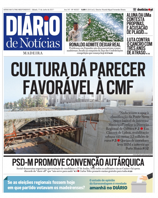 Edição do dia 17 Junho 2017 da pubicação Diário de Notícias