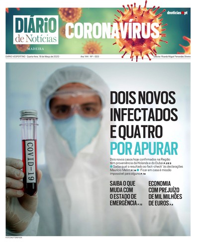 Edição do dia 18 Março 2020 da pubicação DIÁRIO do Coronavírus