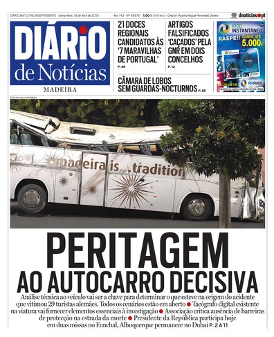 Edição do dia 19 Abril 2019 da pubicação Diário de Notícias