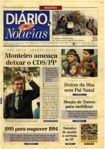 Edição do dia 1 Janeiro 1995 da pubicação Diário de Notícias