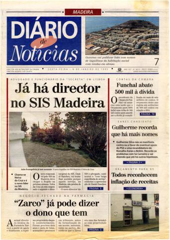 Edição do dia 6 Janeiro 1995 da pubicação Diário de Notícias