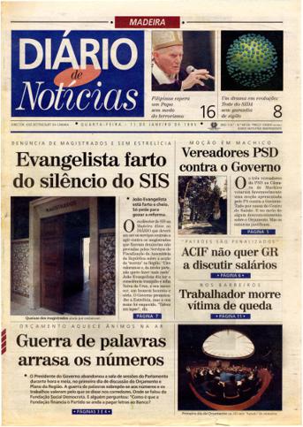 Edição do dia 11 Janeiro 1995 da pubicação Diário de Notícias