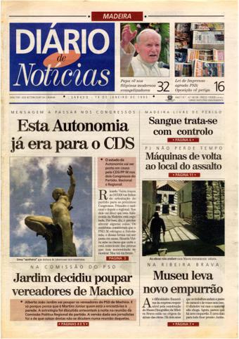 Edição do dia 14 Janeiro 1995 da pubicação Diário de Notícias