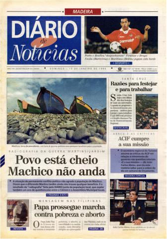 Edição do dia 15 Janeiro 1995 da pubicação Diário de Notícias
