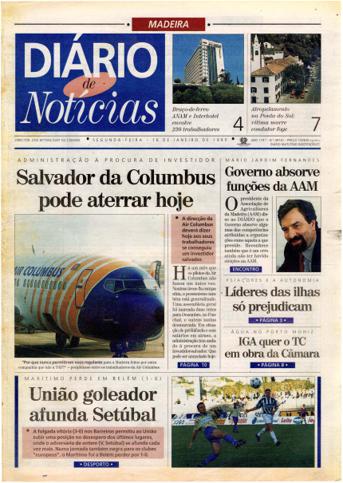 Edição do dia 16 Janeiro 1995 da pubicação Diário de Notícias