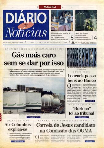 Edição do dia 17 Janeiro 1995 da pubicação Diário de Notícias
