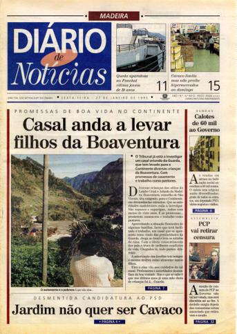 Edição do dia 27 Janeiro 1995 da pubicação Diário de Notícias