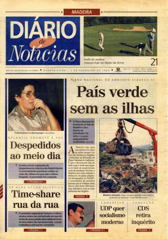 Edição do dia 1 Fevereiro 1995 da pubicação Diário de Notícias