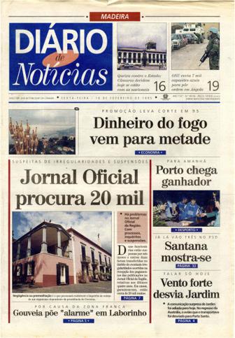 Edição do dia 10 Fevereiro 1995 da pubicação Diário de Notícias