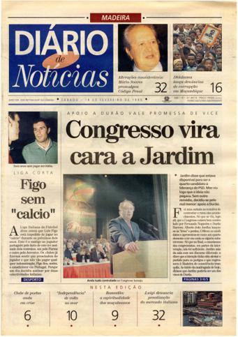 Edição do dia 18 Fevereiro 1995 da pubicação Diário de Notícias