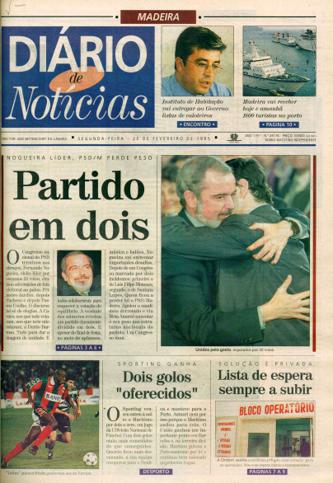Edição do dia 20 Fevereiro 1995 da pubicação Diário de Notícias