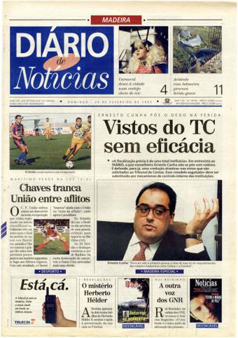 Edição do dia 26 Fevereiro 1995 da pubicação Diário de Notícias