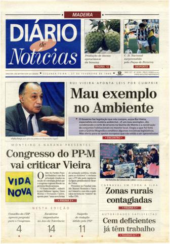 Edição do dia 27 Fevereiro 1995 da pubicação Diário de Notícias
