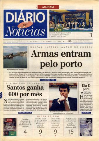 Edição do dia 5 Março 1995 da pubicação Diário de Notícias