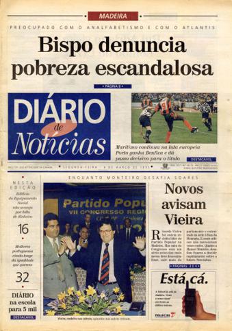 Edição do dia 6 Março 1995 da pubicação Diário de Notícias