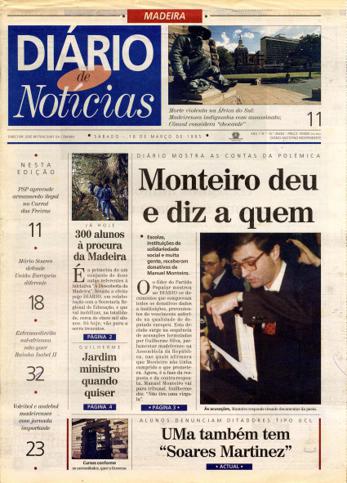 Edição do dia 18 Março 1995 da pubicação Diário de Notícias