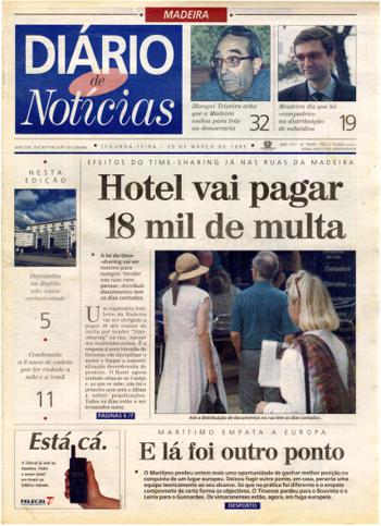 Edição do dia 20 Março 1995 da pubicação Diário de Notícias