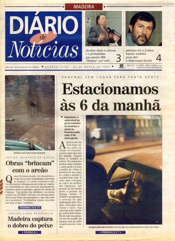 Edição do dia 22 Março 1995 da pubicação Diário de Notícias