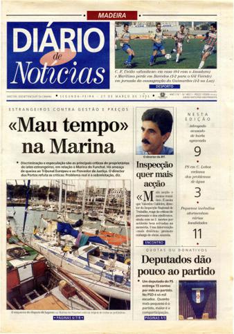 Edição do dia 27 Março 1995 da pubicação Diário de Notícias