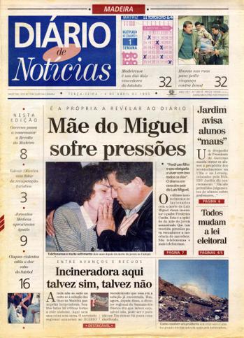 Edição do dia 4 Abril 1995 da pubicação Diário de Notícias