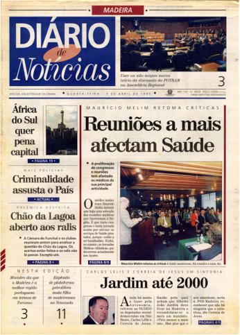 Edição do dia 5 Abril 1995 da pubicação Diário de Notícias