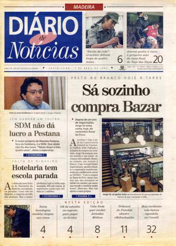 Edição do dia 7 Abril 1995 da pubicação Diário de Notícias