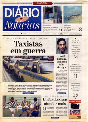 Edição do dia 10 Abril 1995 da pubicação Diário de Notícias