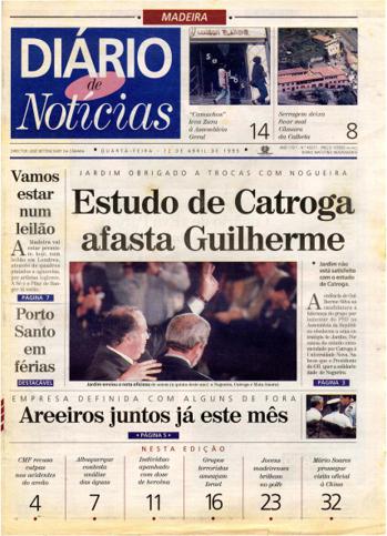 Edição do dia 12 Abril 1995 da pubicação Diário de Notícias