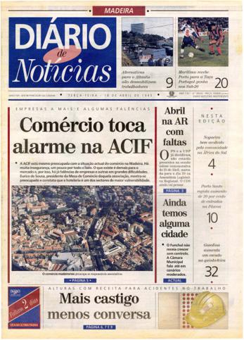 Edição do dia 18 Abril 1995 da pubicação Diário de Notícias