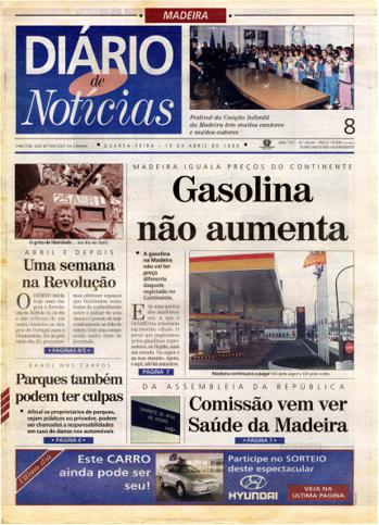 Edição do dia 19 Abril 1995 da pubicação Diário de Notícias