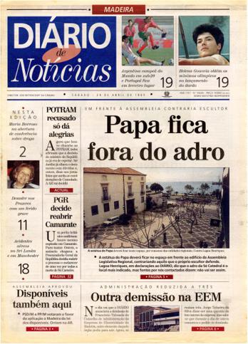 Edição do dia 29 Abril 1995 da pubicação Diário de Notícias
