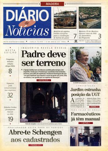 Edição do dia 2 Maio 1995 da pubicação Diário de Notícias