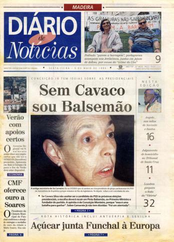 Edição do dia 5 Maio 1995 da pubicação Diário de Notícias