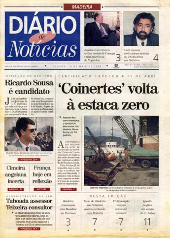 Edição do dia 6 Maio 1995 da pubicação Diário de Notícias