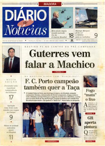 Edição do dia 9 Maio 1995 da pubicação Diário de Notícias