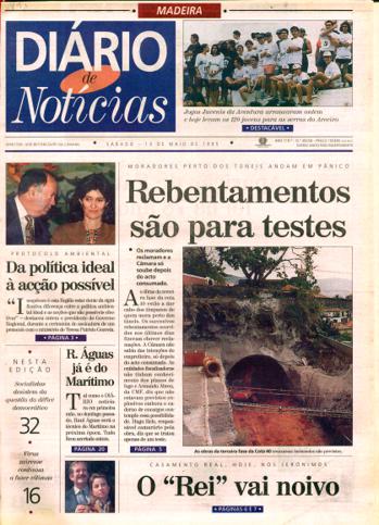 Edição do dia 13 Maio 1995 da pubicação Diário de Notícias