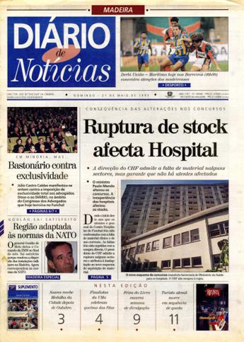 Edição do dia 21 Maio 1995 da pubicação Diário de Notícias