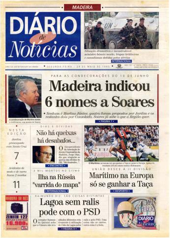 Edição do dia 29 Maio 1995 da pubicação Diário de Notícias